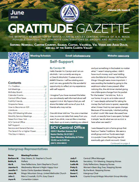 Newsletter Sample Central Office